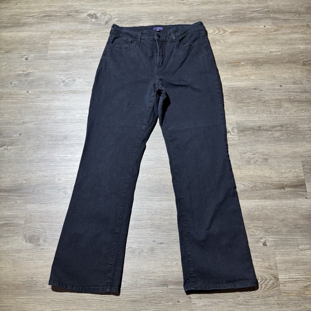 NYDJ Women's Size 14 Black Bootcut Stretch Jeans Made in USA